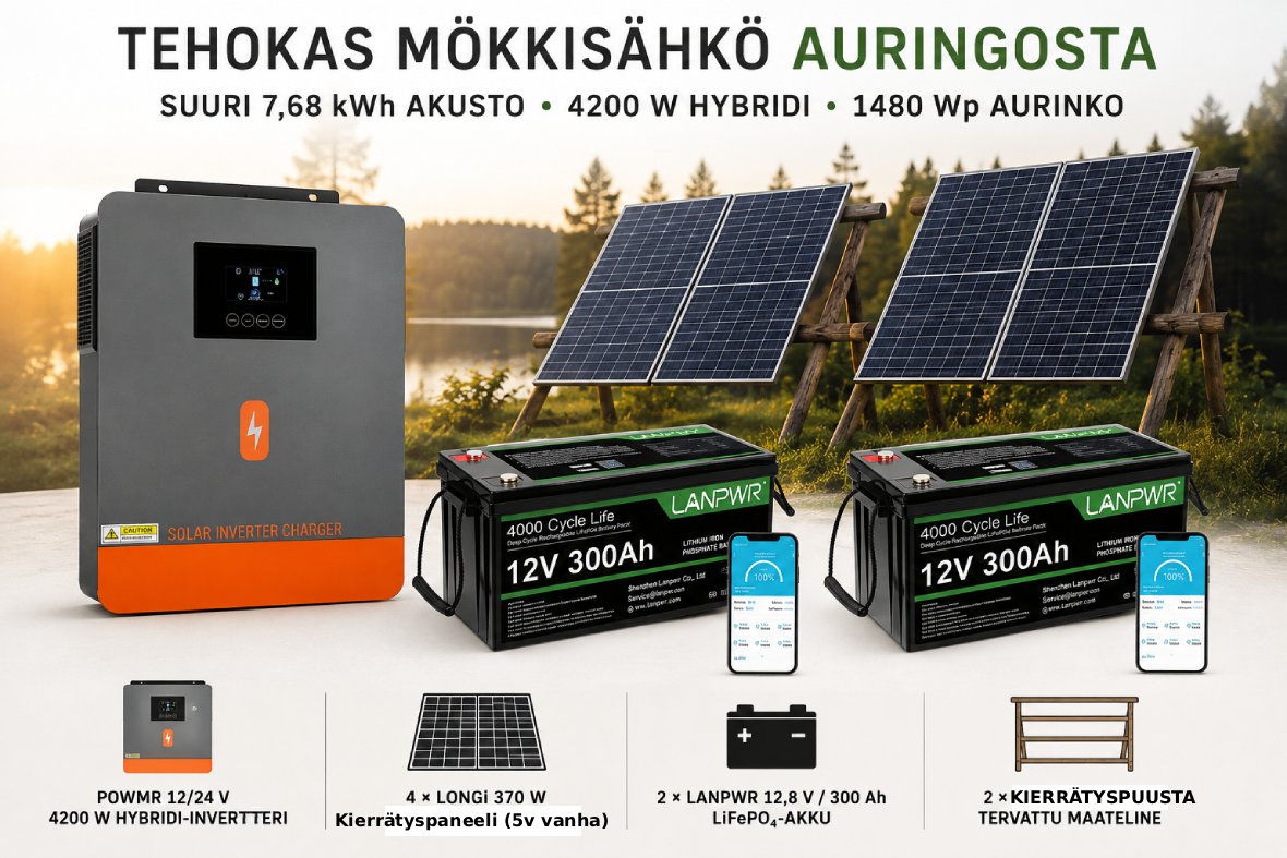 kesämökkipaketti 76 kwh mojapower lanpwr valmis paketti